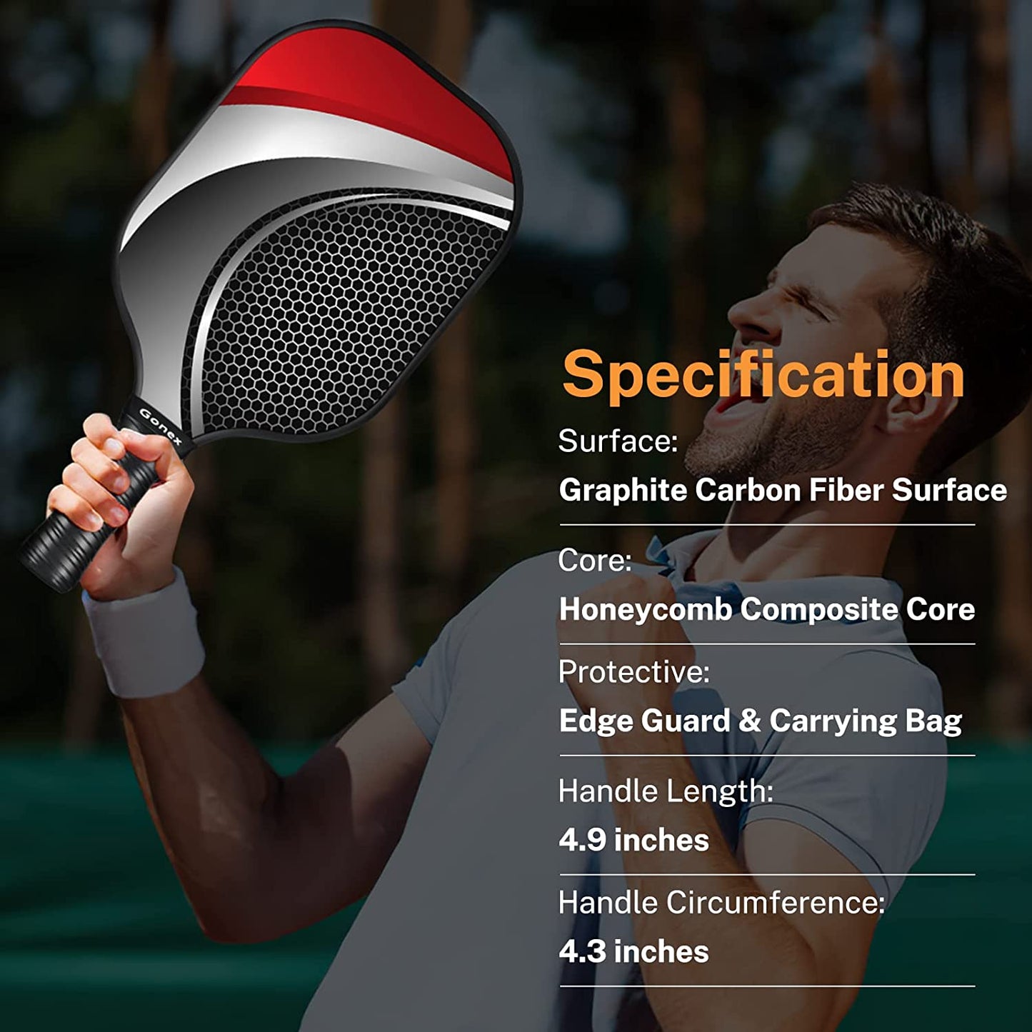 Ultimate Lightweight Pickleball Paddle Set with Comfort Grip - Includes 2 Graphite Rackets, 4 Balls & Carry Bag for All Ages and Skill Levels