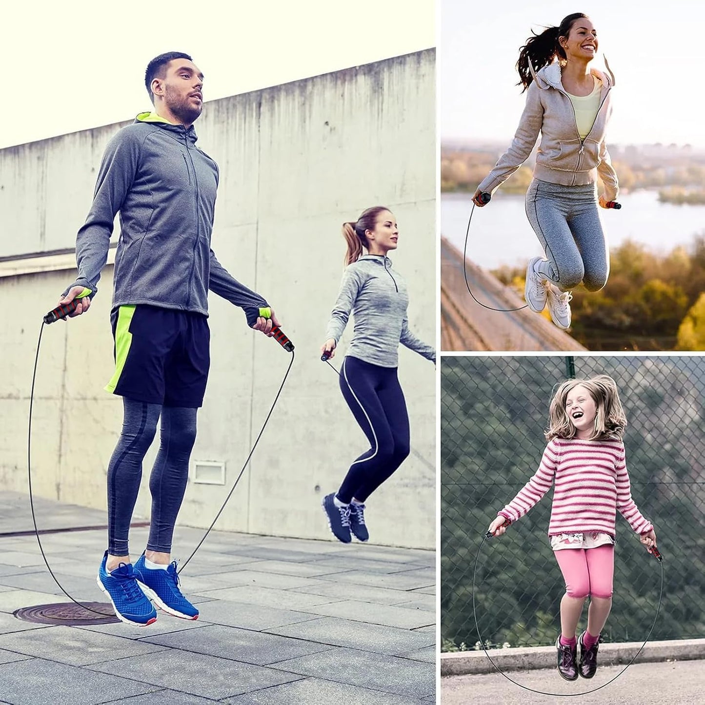 Entdecken Sie die Jumping Premium-Sprungschnur – Verstellbar, Rutschfest und Ideal für Fitness & Training – 2,8 m für Kinder und Erwachsene!