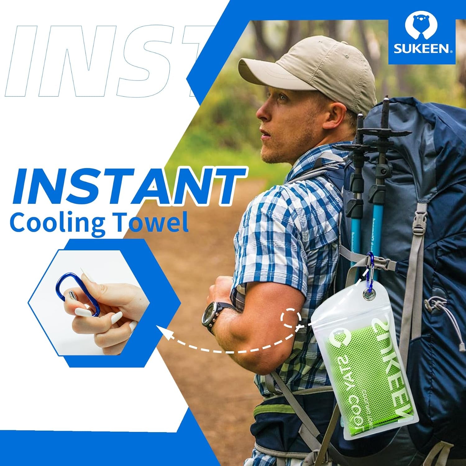 Stay Cool Anywhere: 4 Pack of Versatile Cooling Towels (40" x 12") - Perfect for Sports, Yoga, Gym, and Outdoor Adventures!