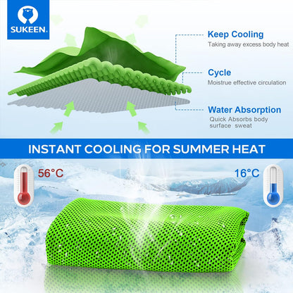 Stay Cool Anywhere: 4 Pack of Versatile Cooling Towels (40" x 12") - Perfect for Sports, Yoga, Gym, and Outdoor Adventures!