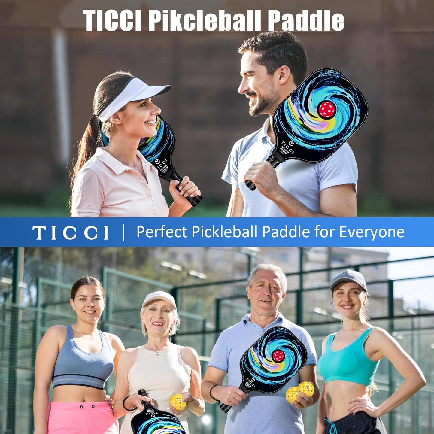 Elevate Your Game with Our USAPA Approved Pickleball Paddles Set of 2 – Includes 4 Balls & Carry Bag for Ultimate Convenience!