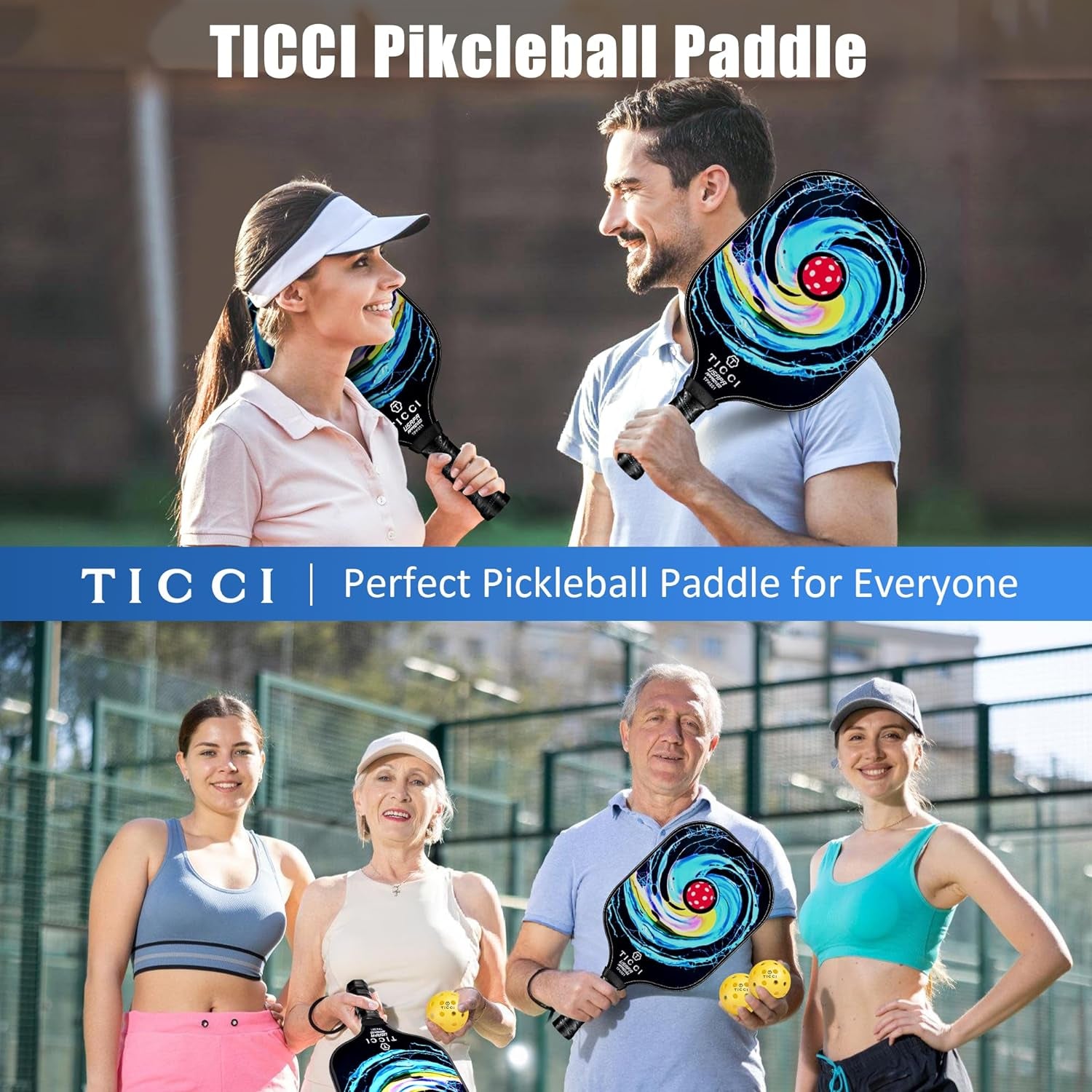 Elevate Your Game with Our USAPA Approved Pickleball Paddles Set of 2 – Includes 4 Balls & Carry Bag for Ultimate Convenience!