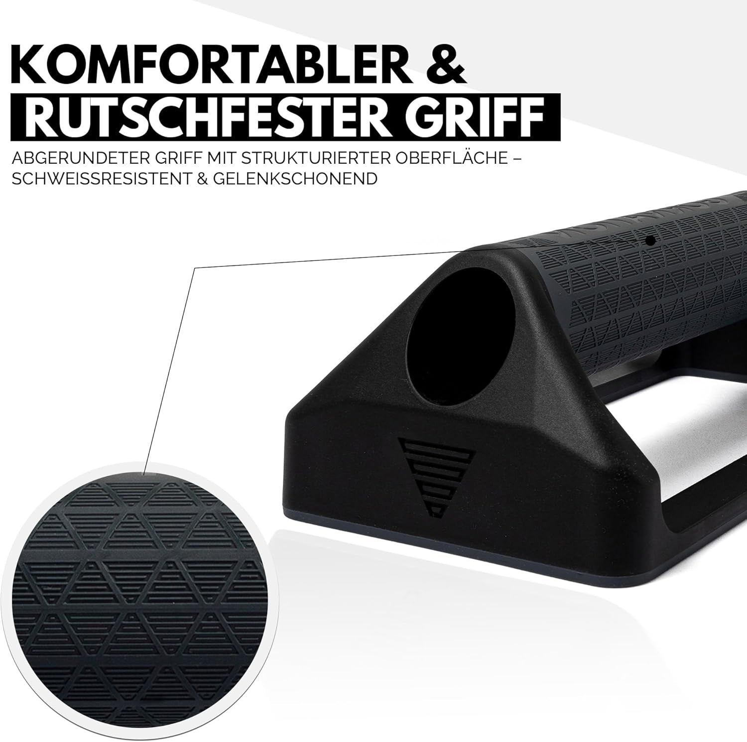 GORNATION Liegestützgriffe, Push up Bars Mit Silikongriff & Rutschfester Gummibasis, Leicht & Transportabel, Calisthenics Equipment Zuhause, Handstand Griffe, Home & Outdoor Workouts
