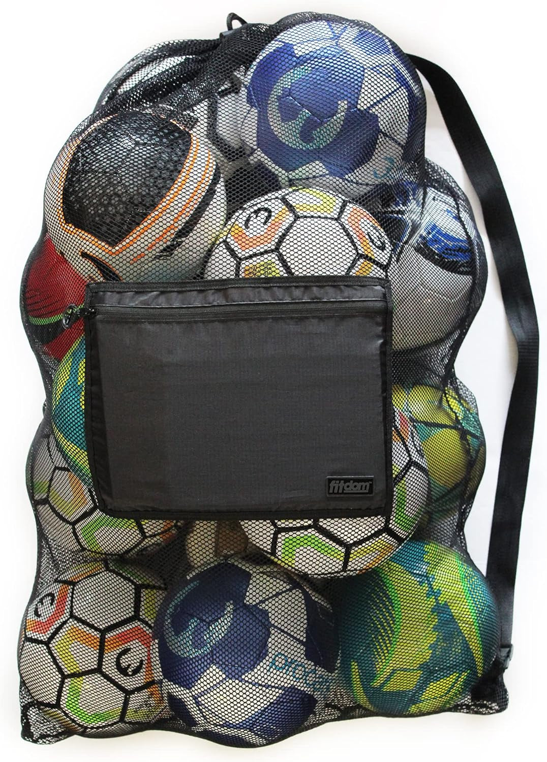 Extra Large Heavy Duty Mesh Sports Bag - Perfect for Soccer, Water Sports, and More with Adjustable Strap and Secure Pocket