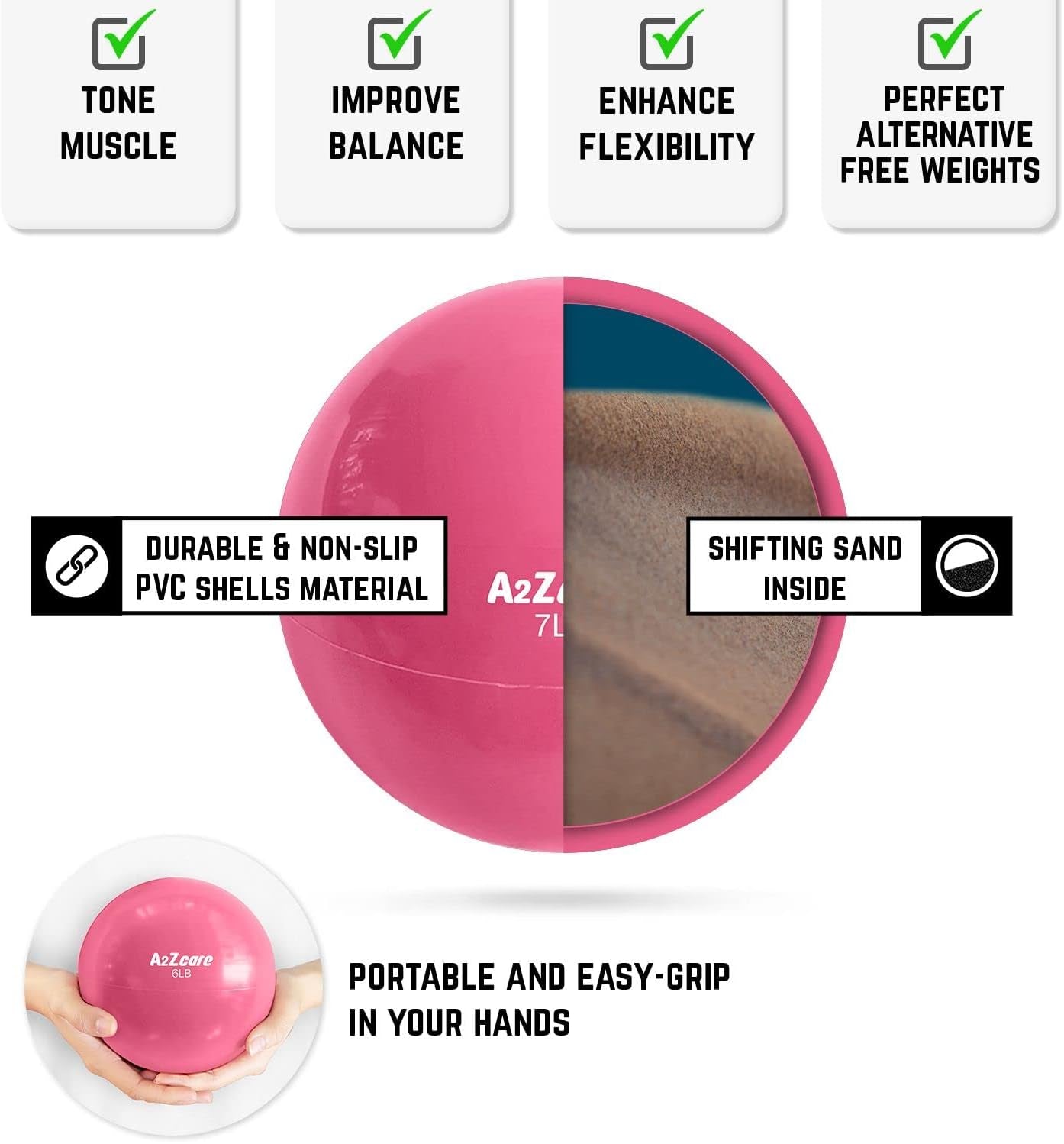 Elevate Your Workout with Our Soft Weighted Toning Ball - Perfect for Pilates, Yoga, and Fitness!