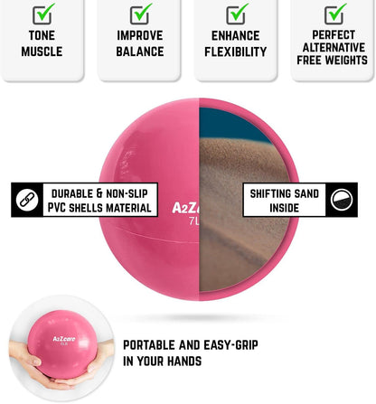 Elevate Your Workout with Our Soft Weighted Toning Ball - Perfect for Pilates, Yoga, and Fitness!