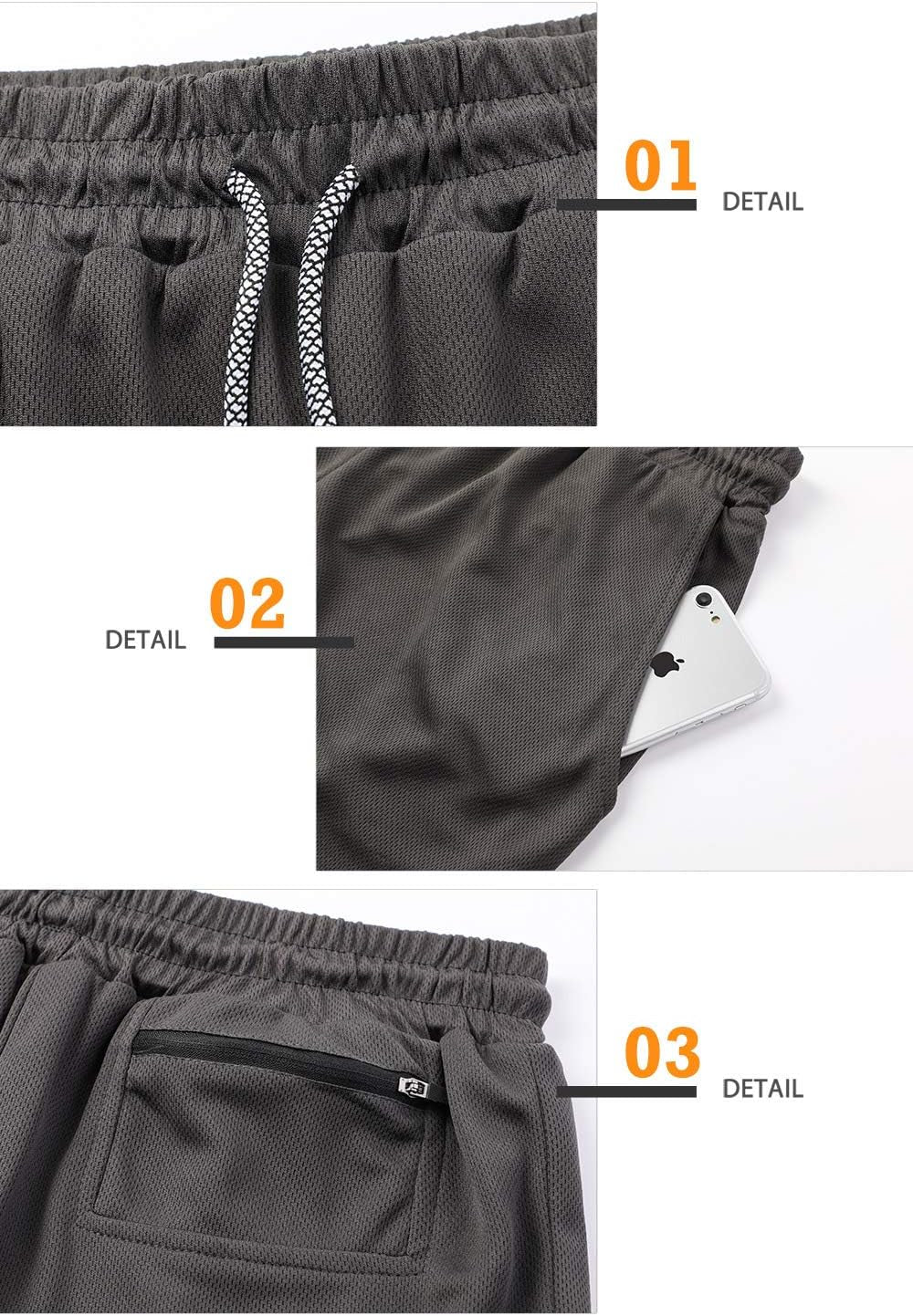 Elevate Your Workout with Grey 2-in-1 Mens Running Shorts - Perfect for Gym, Yoga, and Outdoor Sports!
