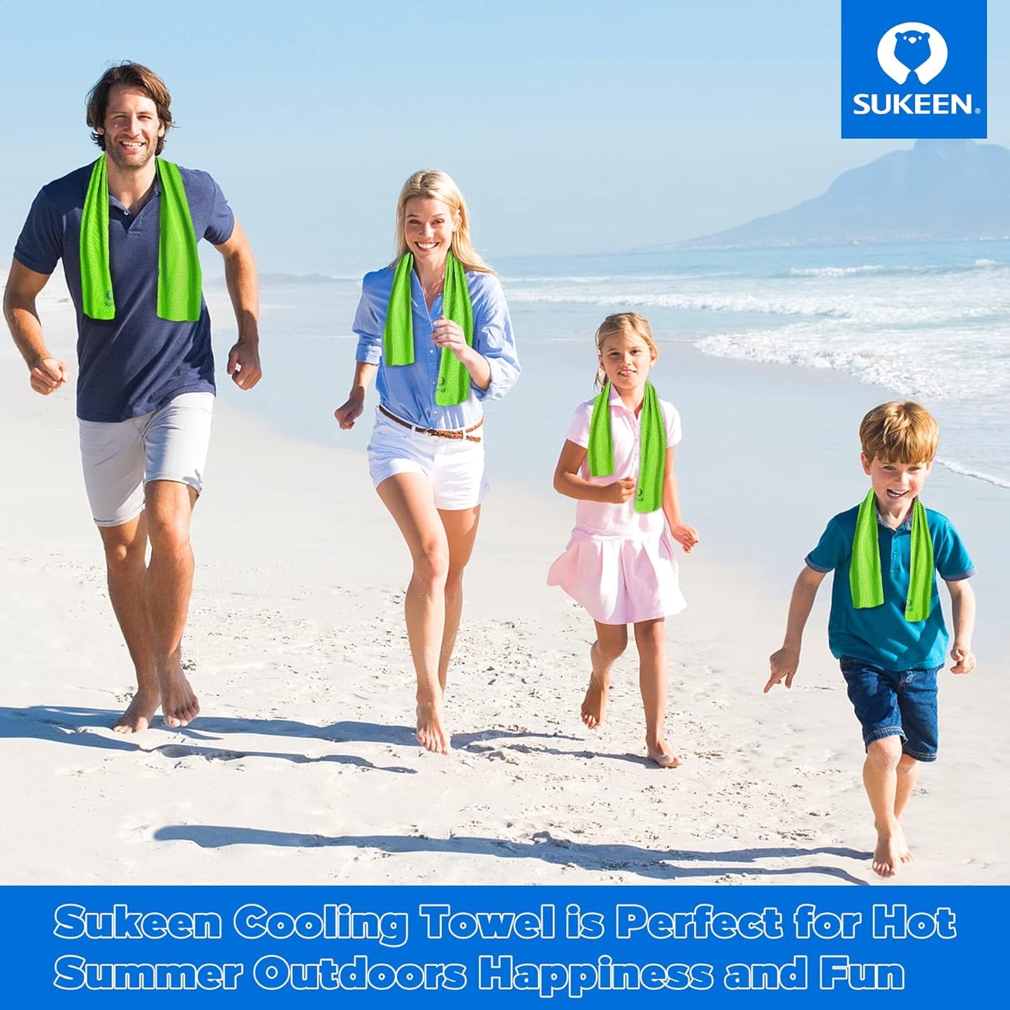 Stay Cool Anywhere: 4 Pack of Versatile Cooling Towels (40" x 12") - Perfect for Sports, Yoga, Gym, and Outdoor Adventures!