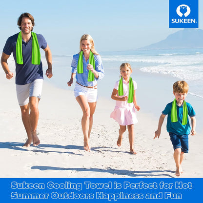 Stay Cool Anywhere: 4 Pack of Versatile Cooling Towels (40" x 12") - Perfect for Sports, Yoga, Gym, and Outdoor Adventures!