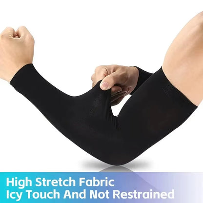 Stay Cool and Protected with Ice Silk Sports Arm Sleeves - Perfect for Cycling, Running, and Outdoor Adventures!