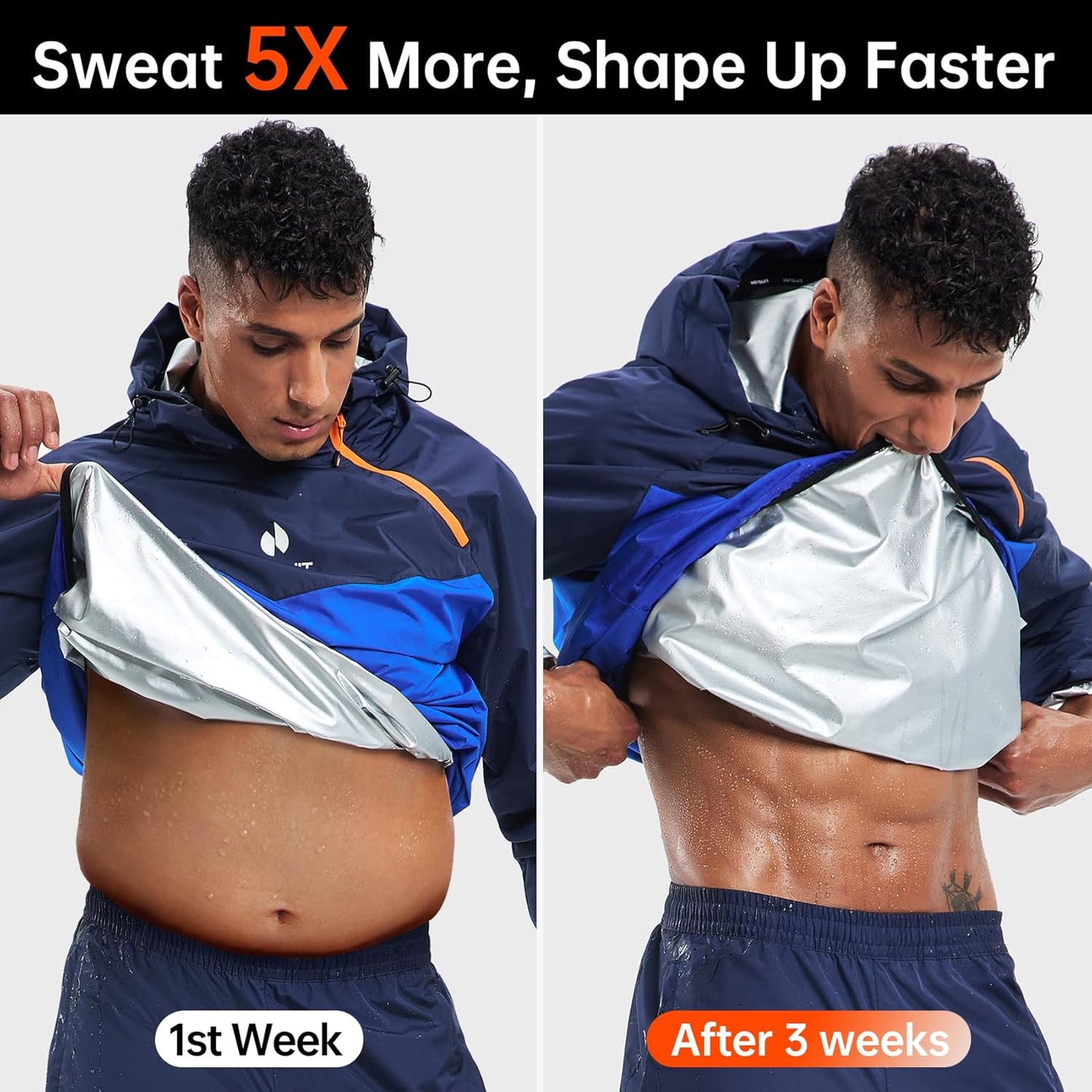 Elevate Your Workout with the HOTSUIT Men's Sauna Suit: Sweat Jacket and Pant for Ultimate Gym Performance
