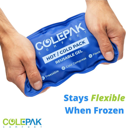 Ultimate Hot & Cold Gel Ice Packs Set - 4 Reusable Packs for Pain Relief & Recovery of Injuries, Soreness & Swelling in Knees, Back, Shoulders & Feet