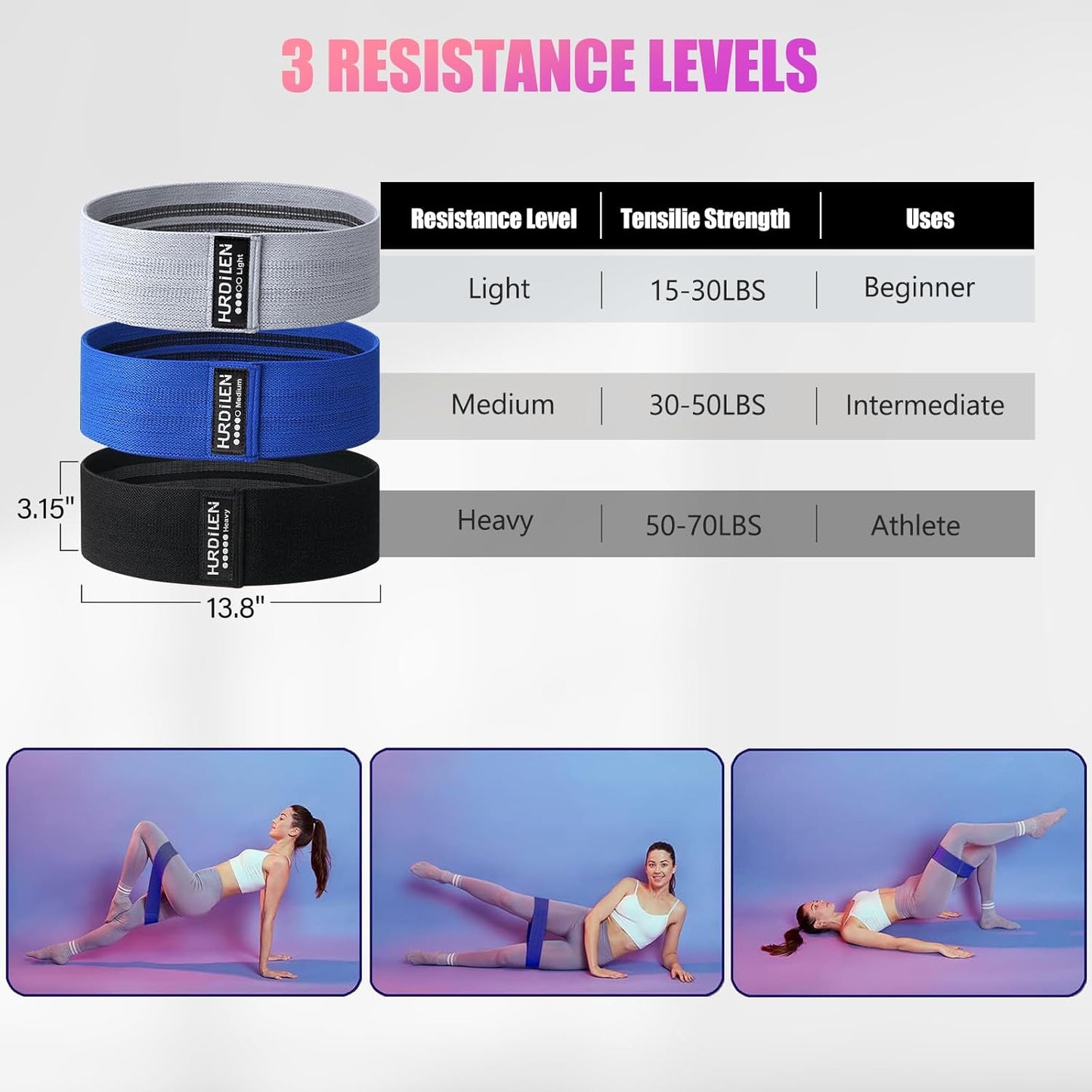 Ultimate Resistance Bands Set for Full-Body Workouts - Versatile Exercise Bands for Men & Women with 3 Levels of Resistance and Convenient Carry Bag for Fitness, Yoga, and Physical Therapy