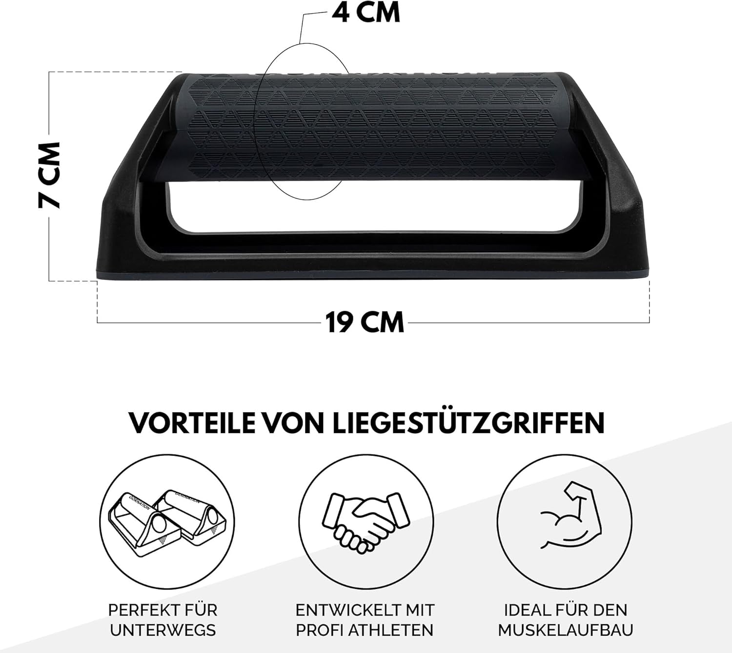 GORNATION Liegestützgriffe, Push up Bars Mit Silikongriff & Rutschfester Gummibasis, Leicht & Transportabel, Calisthenics Equipment Zuhause, Handstand Griffe, Home & Outdoor Workouts