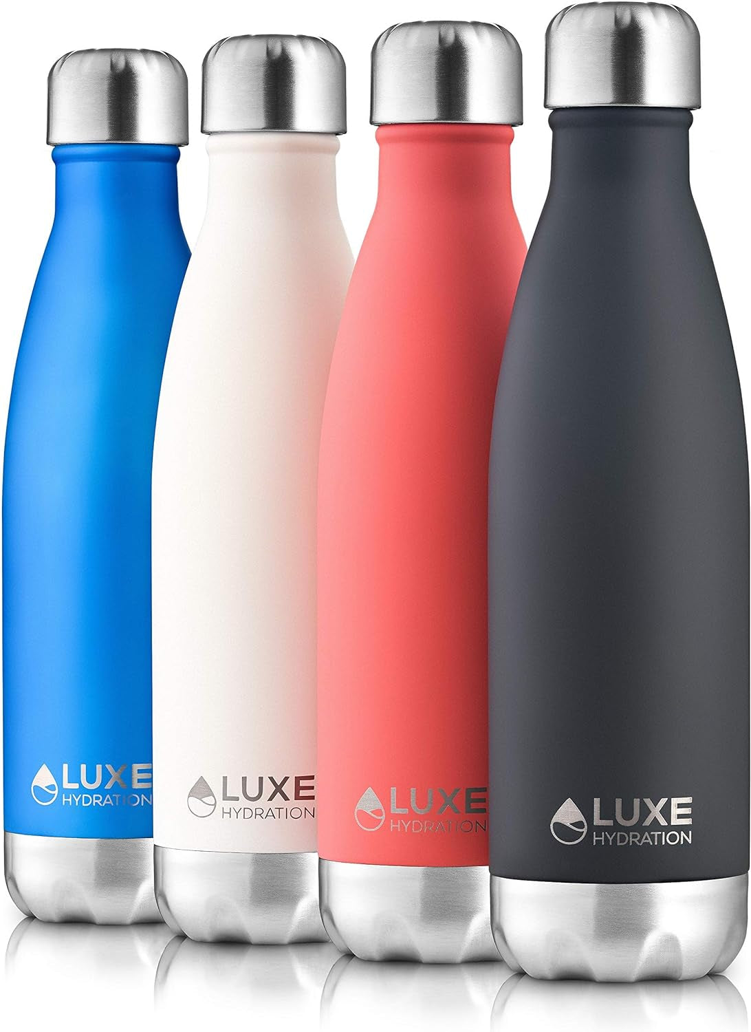 Stay Hydrated in Style with Our 17Oz Coral Travel Water Bottle - Double Wall Insulated Stainless Steel, Keeps Drinks Cold for 24 Hours and Hot for 12 Hours!