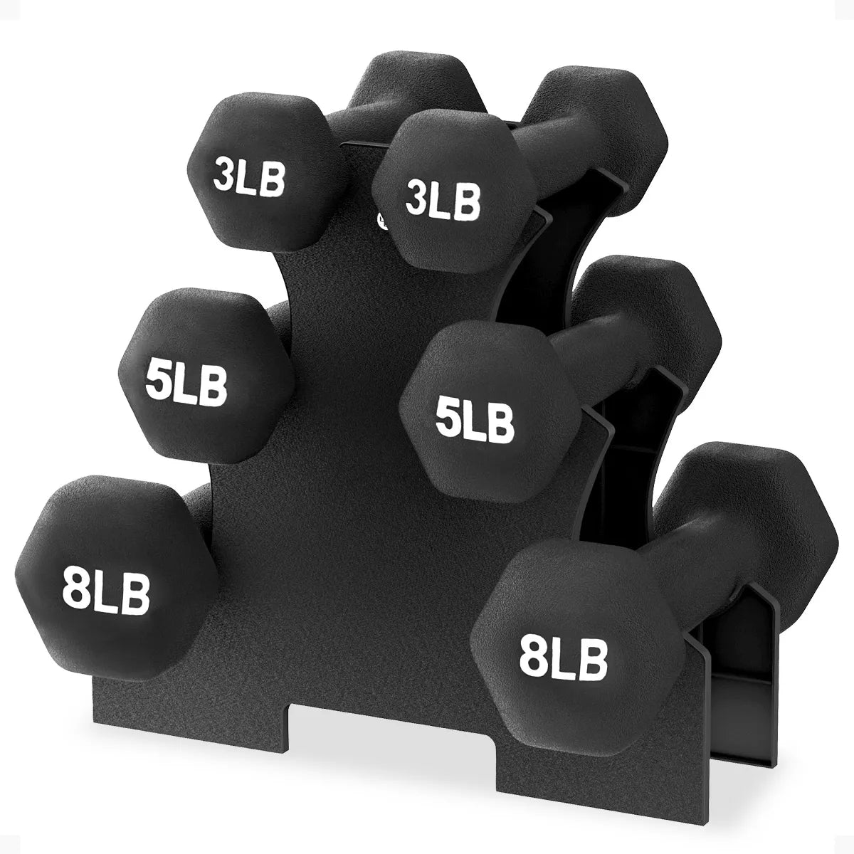Elevate Your Workouts with the BalanceFrom 32-Pound Neoprene Dumbbell Set & Stand - 3 Pairs of Hand Weights for Total Body Training