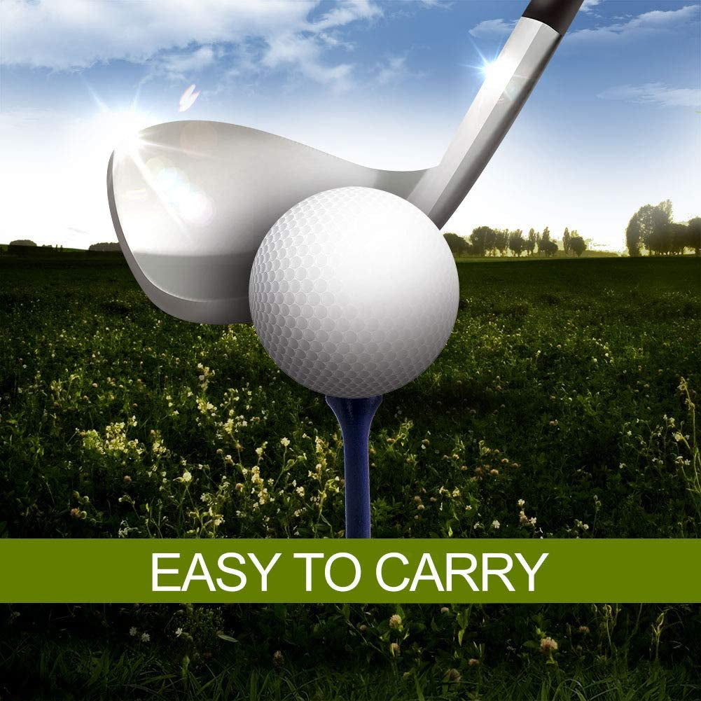Elevate Your Game with Our Premium Natural Wood Golf Tees - Pack of 100 in Vibrant Mixed Colors, Perfect for All Skill Levels!