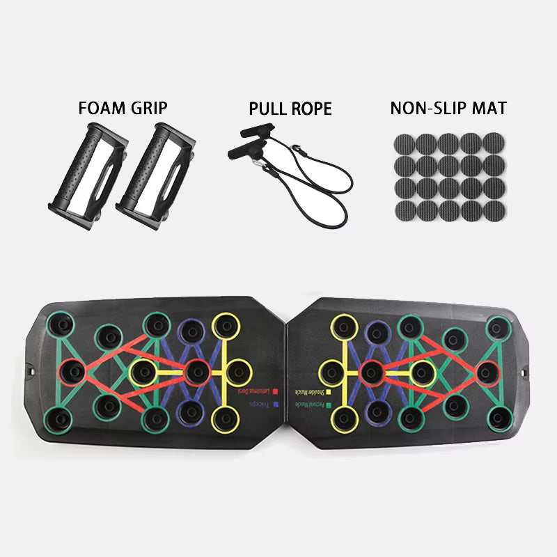 Transform Your Workout with the Ultimate Portable Foldable Push-Up Board Set – Versatile Fitness Equipment for Targeting Chest, Abdomen, Arms, and Back!