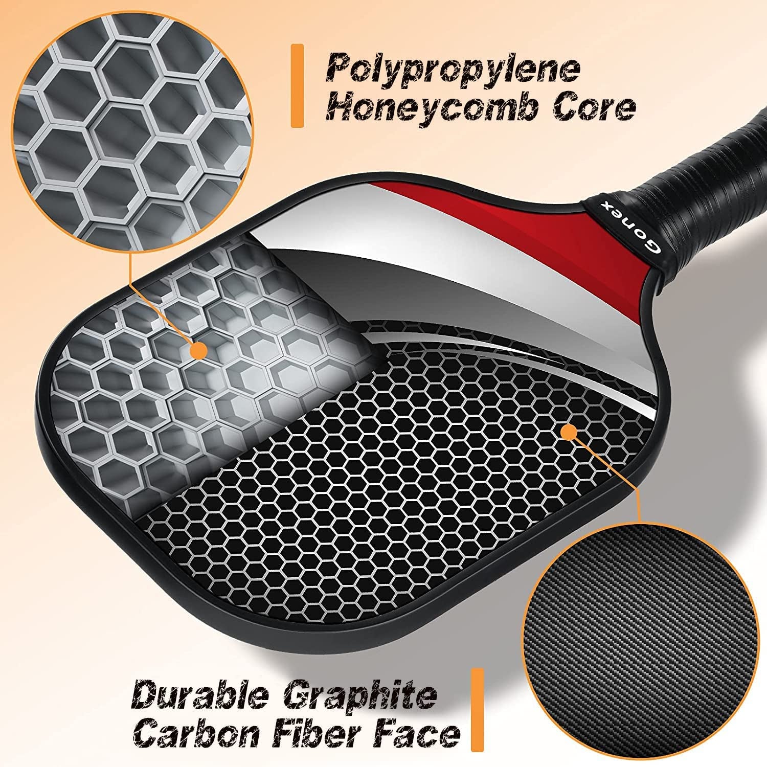 Ultimate Lightweight Pickleball Paddle Set with Comfort Grip - Includes 2 Graphite Rackets, 4 Balls & Carry Bag for All Ages and Skill Levels
