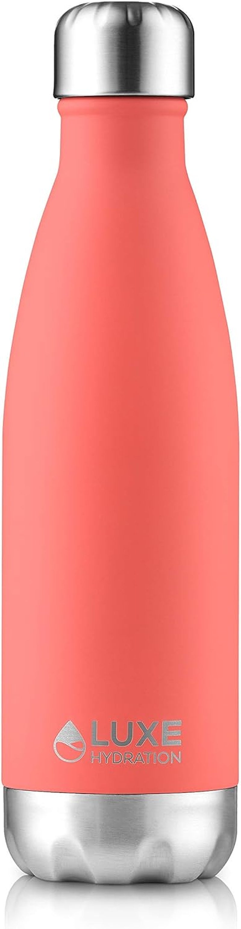 Stay Hydrated in Style with Our 17Oz Coral Travel Water Bottle - Double Wall Insulated Stainless Steel, Keeps Drinks Cold for 24 Hours and Hot for 12 Hours!