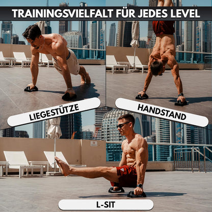 GORNATION Liegestützgriffe, Push up Bars Mit Silikongriff & Rutschfester Gummibasis, Leicht & Transportabel, Calisthenics Equipment Zuhause, Handstand Griffe, Home & Outdoor Workouts
