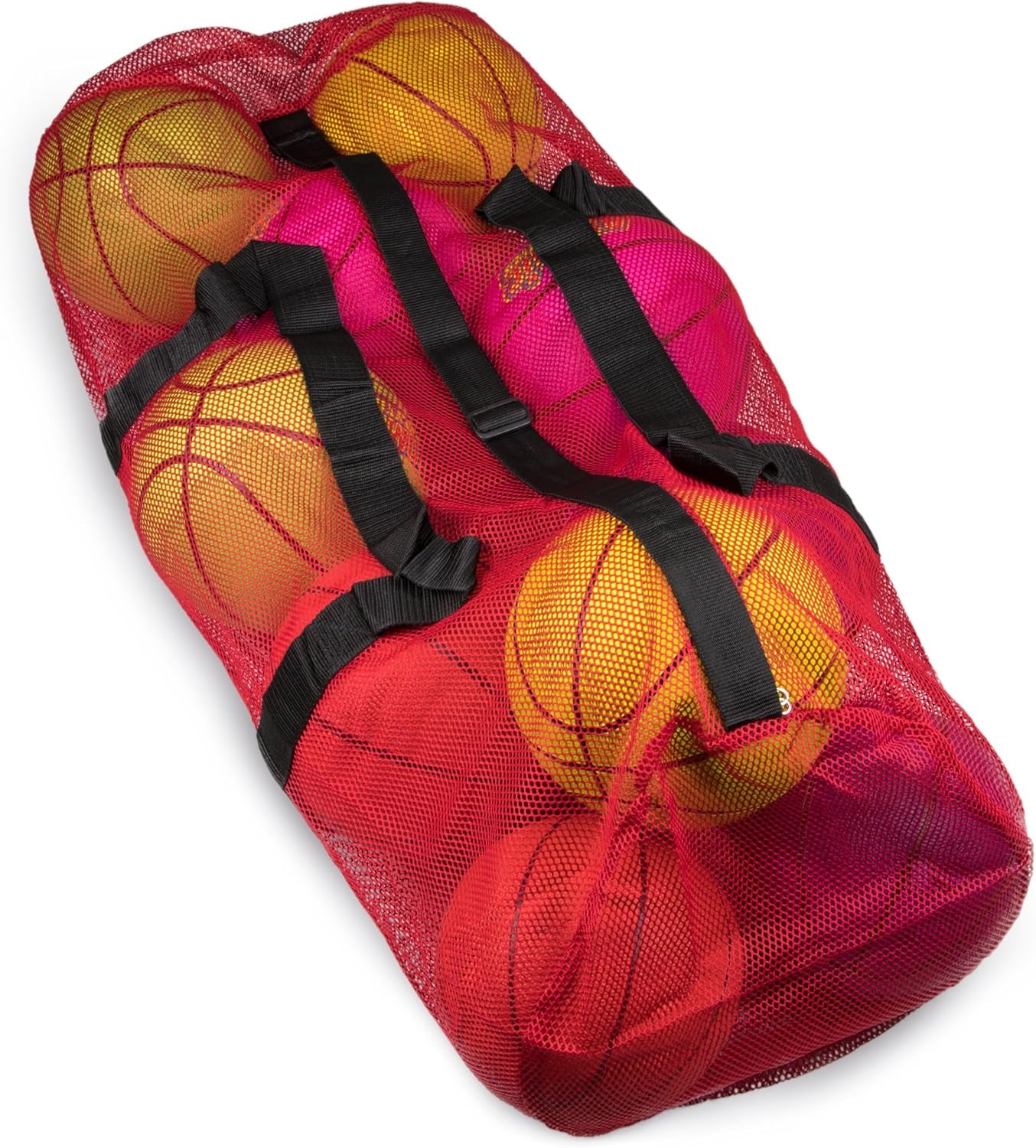 Ultimate 39" Mesh Sports Ball Bag - Adjustable Shoulder Strap Duffle for All Your Gym Gear, Jerseys, and Laundry