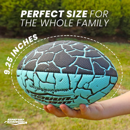 Wave Runner Xtreme Grip-It Waterproof Junior Football - Perfect for Beach, Pool, and Outdoor Fun! Durable, Double-Laced, All-Weather Play for Kids and Teens