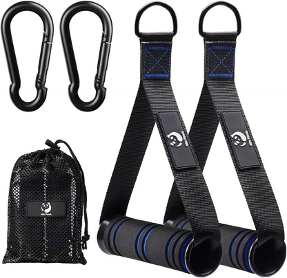 Premium Einhandgriff Set für Widerstandsbänder & Krafttraining – Robuste Edelstahl D-Ringe für Maximale Leistung
