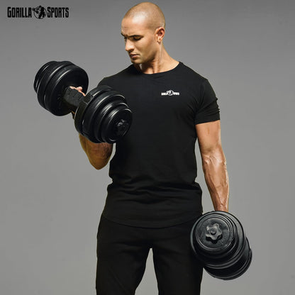 GYRONETICS® 30Kg Adjustable Dumbbell Set - Complete 2-Piece Weight Training Kit with 8x2.5Kg, 4x1.25Kg, and 4x0.75Kg Weights, Ergonomic Non-Slip Grip for Full Body Workouts