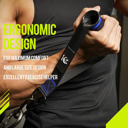 Premium Einhandgriff Set für Widerstandsbänder & Krafttraining – Robuste Edelstahl D-Ringe für Maximale Leistung