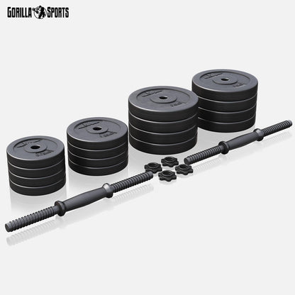 GYRONETICS® 30Kg Adjustable Dumbbell Set - Complete 2-Piece Weight Training Kit with 8x2.5Kg, 4x1.25Kg, and 4x0.75Kg Weights, Ergonomic Non-Slip Grip for Full Body Workouts