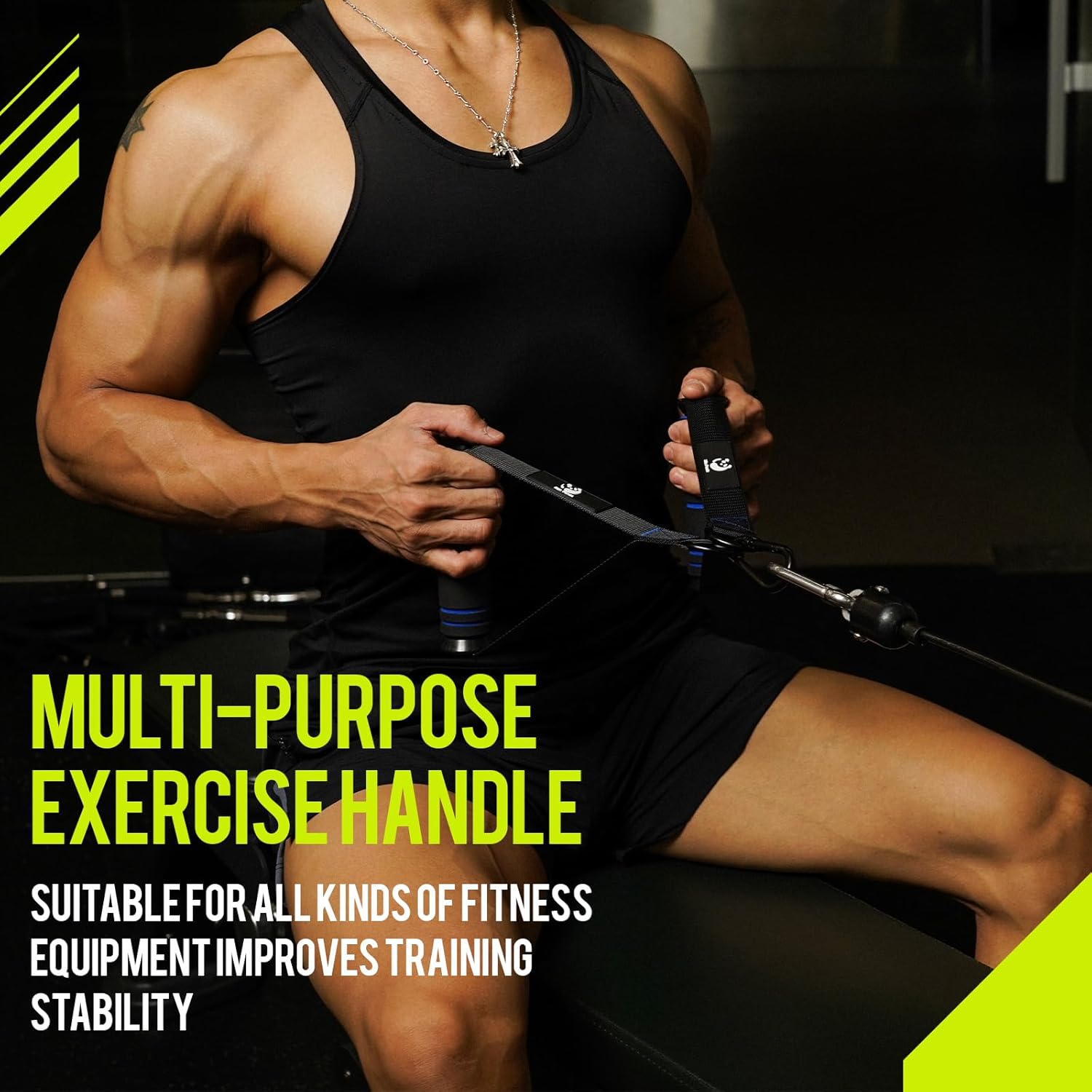 Premium Einhandgriff Set für Widerstandsbänder & Krafttraining – Robuste Edelstahl D-Ringe für Maximale Leistung