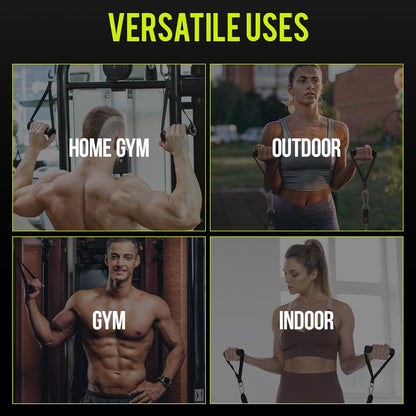 Premium Einhandgriff Set für Widerstandsbänder & Krafttraining – Robuste Edelstahl D-Ringe für Maximale Leistung