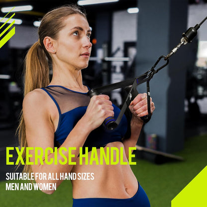 Premium Einhandgriff Set für Widerstandsbänder & Krafttraining – Robuste Edelstahl D-Ringe für Maximale Leistung