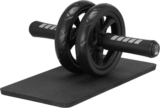 H&S Fitness Bauchmuskeltrainer Bauchroller - Ab Roller Rollentrainer Mit Extra Dicker Polsterung - Bauchtrainer Bauchrolle - Abs Trainer Ab Wheel