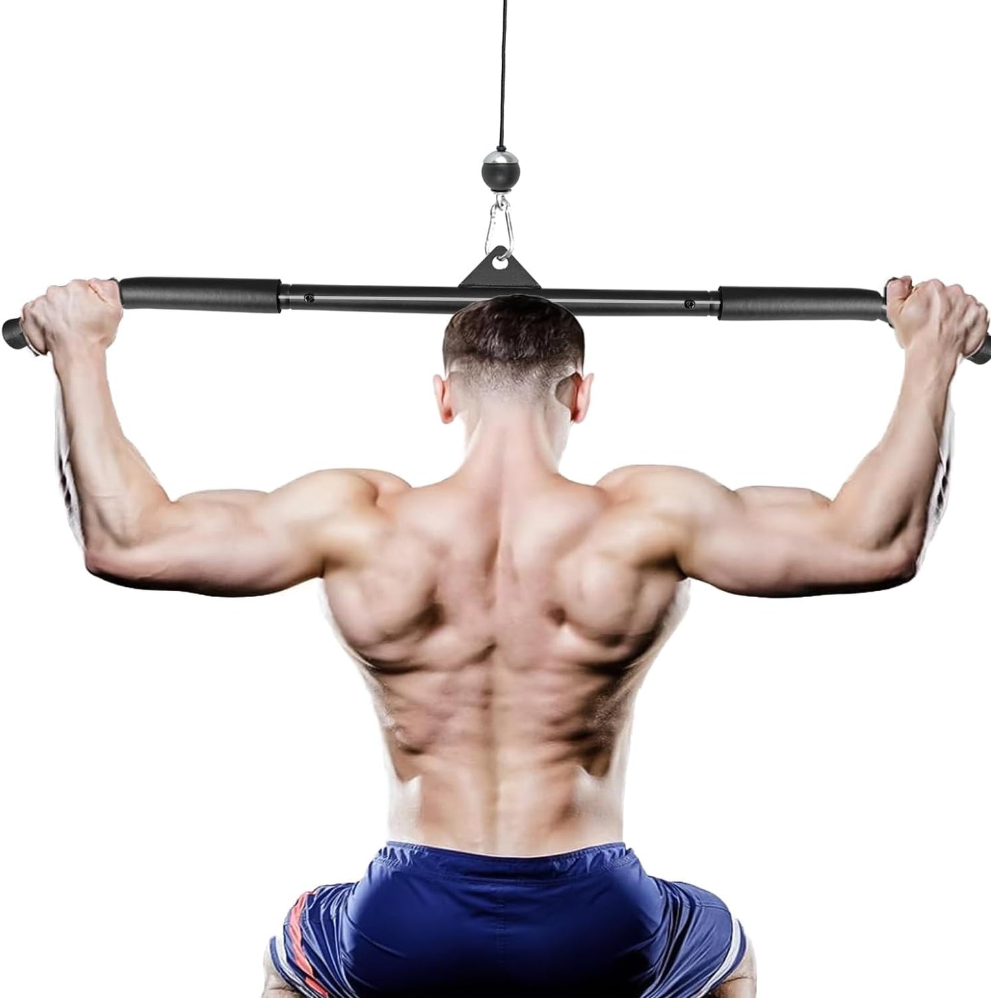 Elevate Your Home Workouts with the Versatile LAT Pulldown Bar - Perfect for Muscle Building and Strength Training