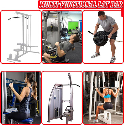 Elevate Your Home Workouts with the Versatile LAT Pulldown Bar - Perfect for Muscle Building and Strength Training