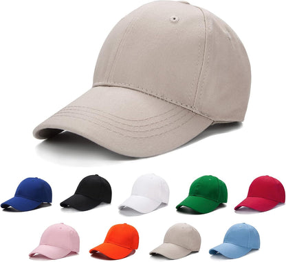 Stylish Khaki Baseball Cap for Kids - Adjustable Washed Cotton Hat for Boys and Girls