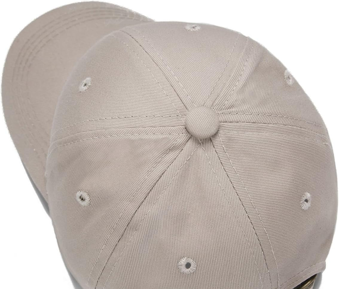 Stylish Khaki Baseball Cap for Kids - Adjustable Washed Cotton Hat for Boys and Girls