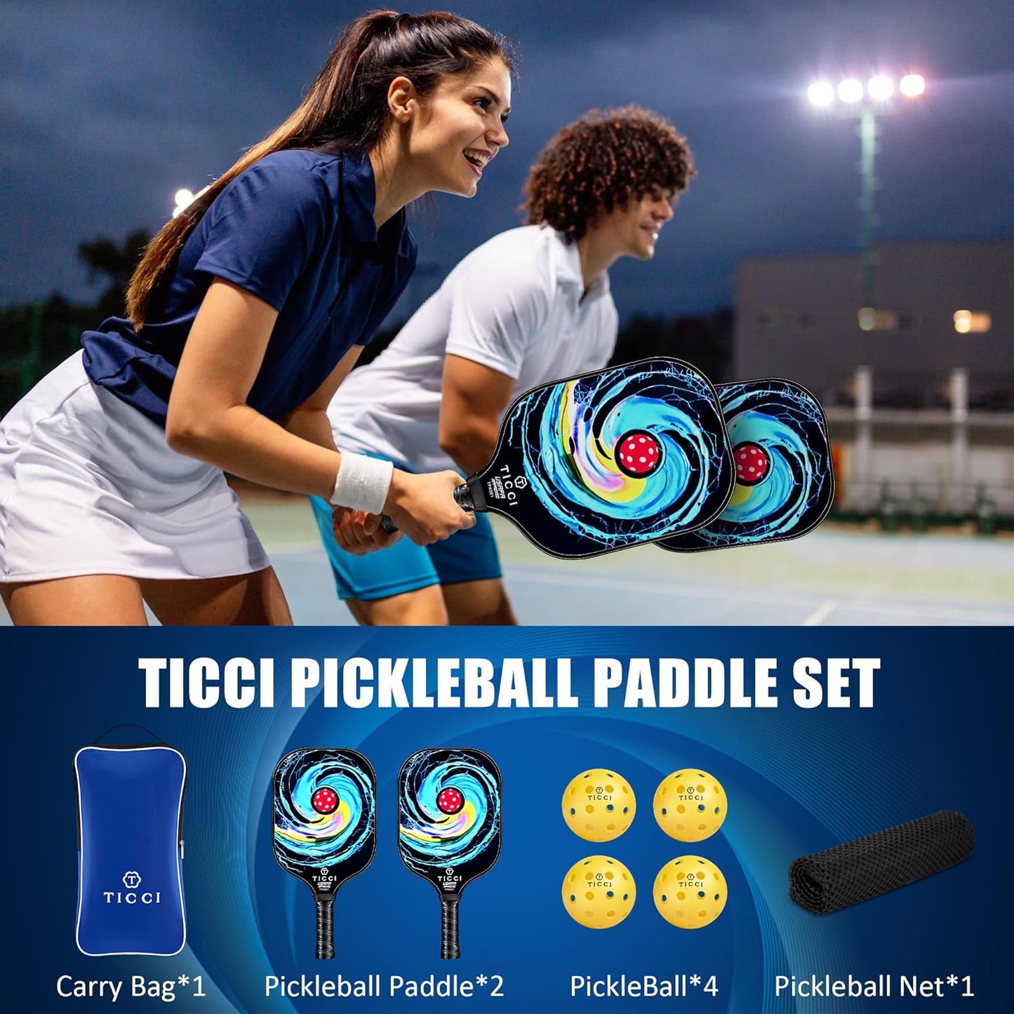 Elevate Your Game with Our USAPA Approved Pickleball Paddles Set of 2 – Includes 4 Balls & Carry Bag for Ultimate Convenience!