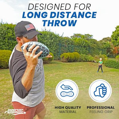 Wave Runner Xtreme Grip-It Waterproof Junior Football - Perfect for Beach, Pool, and Outdoor Fun! Durable, Double-Laced, All-Weather Play for Kids and Teens