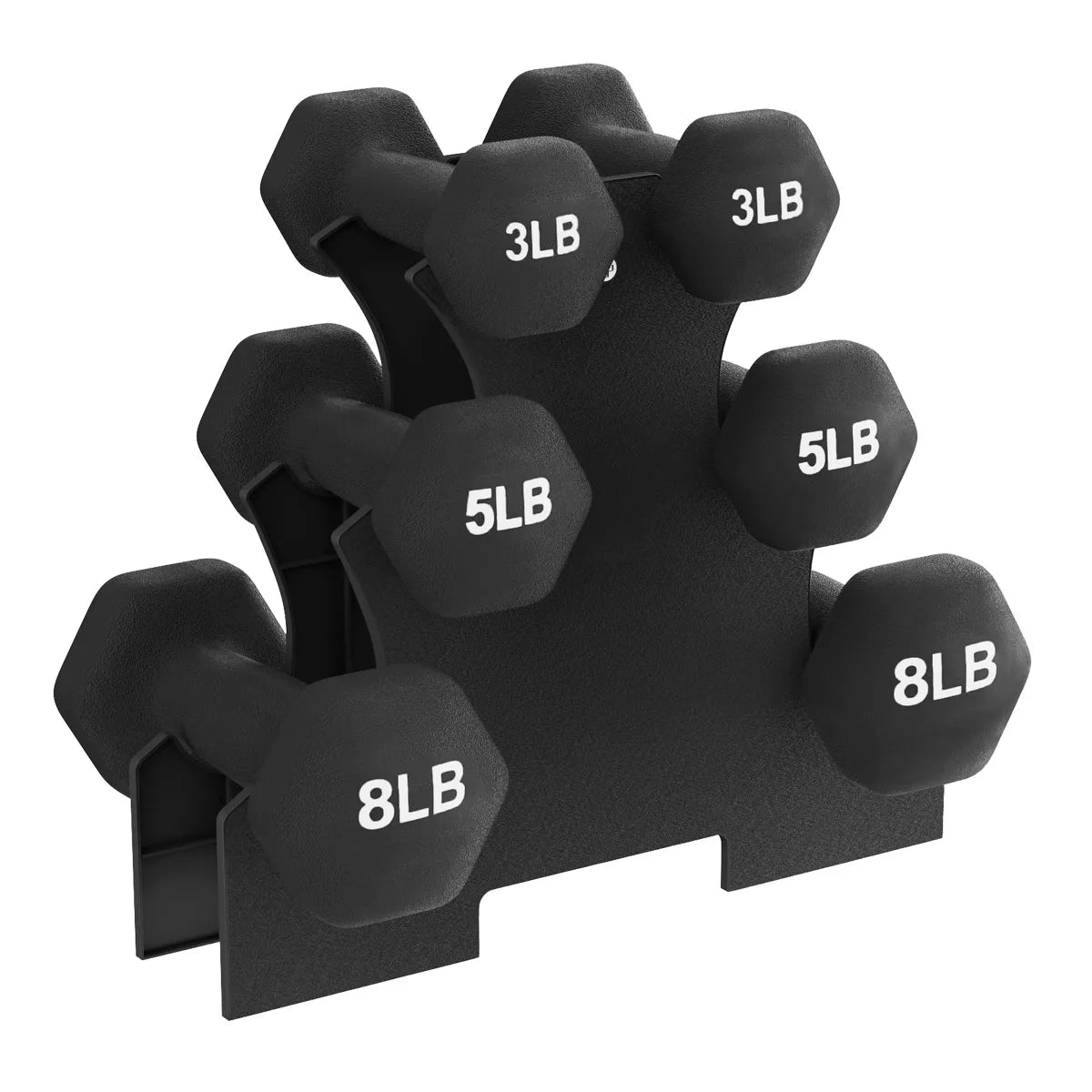 Elevate Your Workouts with the BalanceFrom 32-Pound Neoprene Dumbbell Set & Stand - 3 Pairs of Hand Weights for Total Body Training