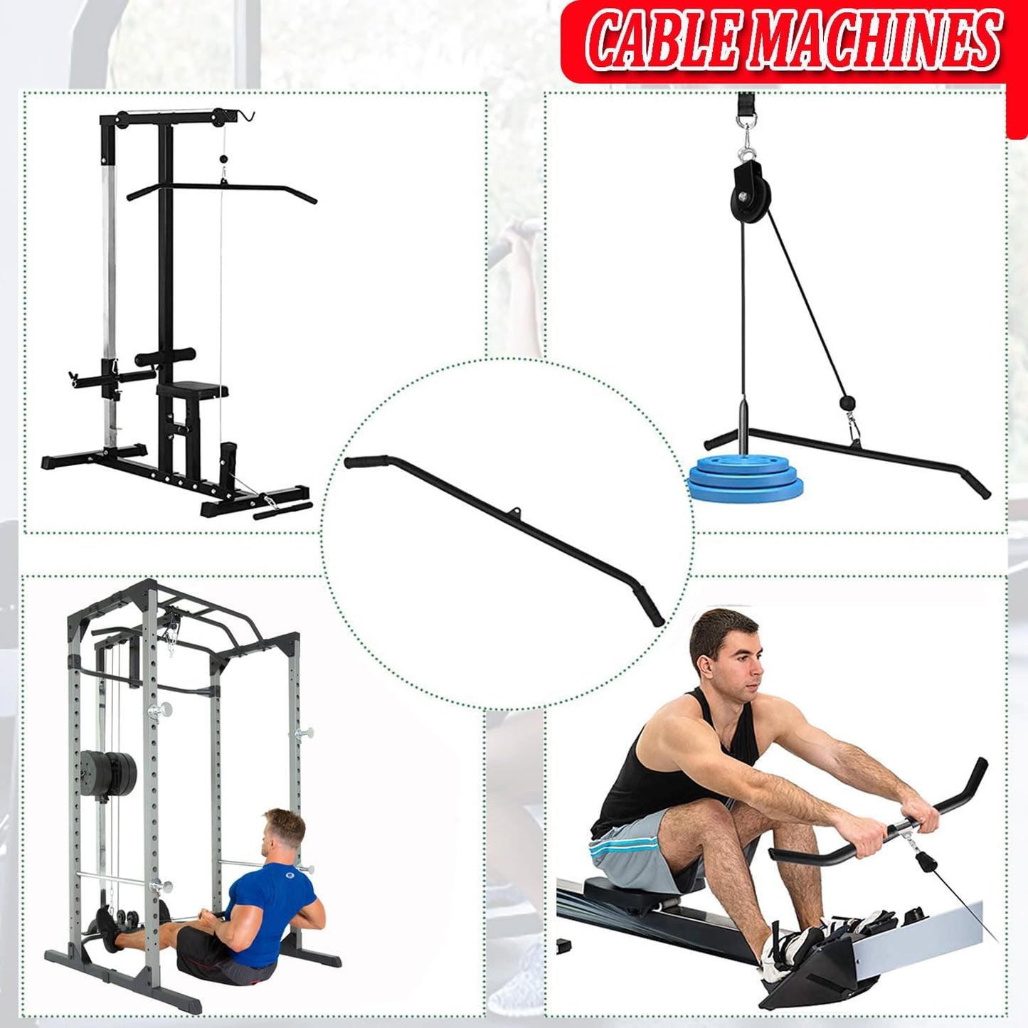 Elevate Your Home Workouts with the Versatile LAT Pulldown Bar - Perfect for Muscle Building and Strength Training