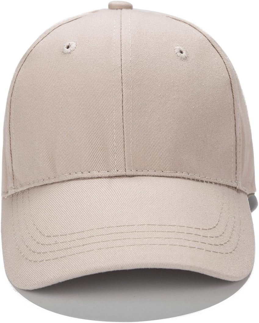 Stylish Khaki Baseball Cap for Kids - Adjustable Washed Cotton Hat for Boys and Girls