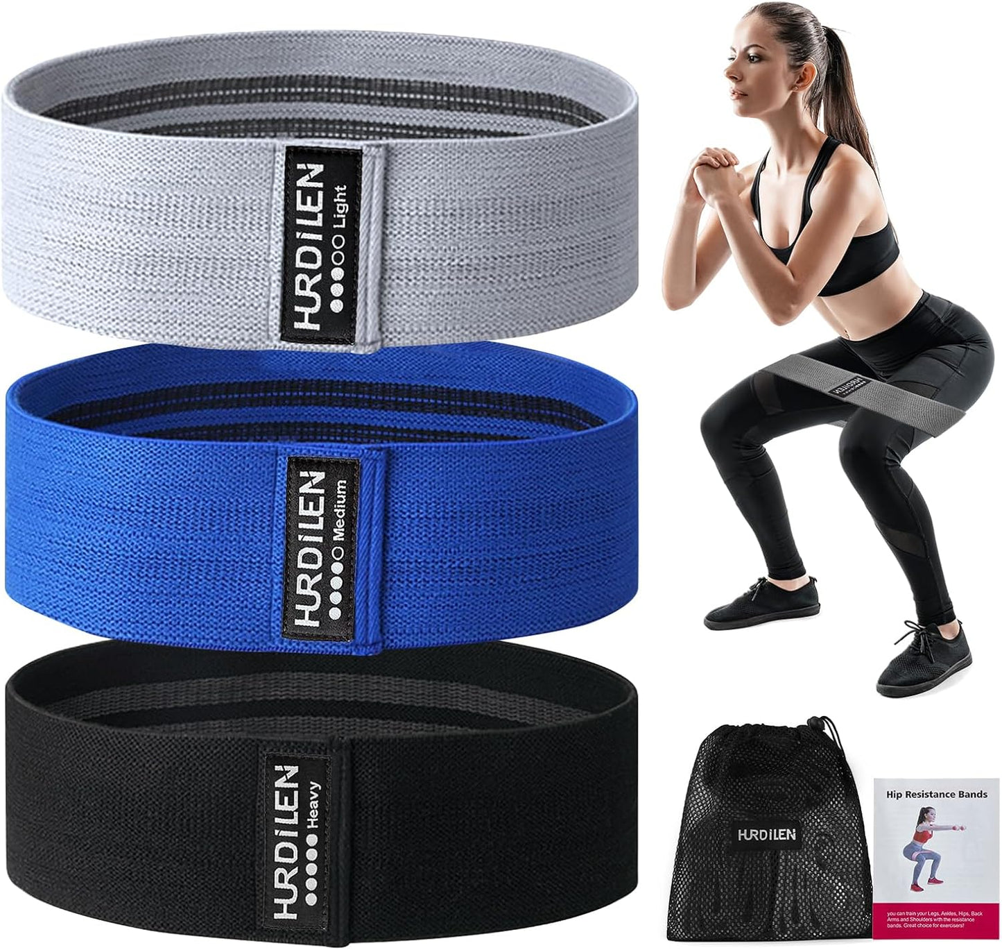Ultimate Resistance Bands Set for Full-Body Workouts - Versatile Exercise Bands for Men & Women with 3 Levels of Resistance and Convenient Carry Bag for Fitness, Yoga, and Physical Therapy