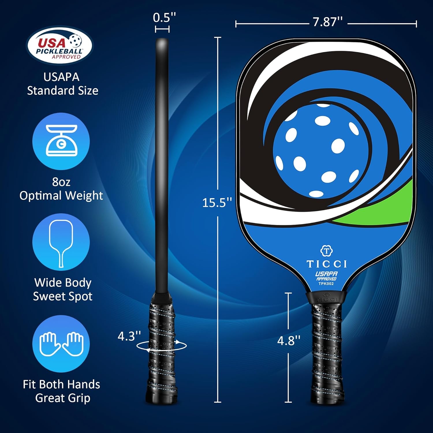 Elevate Your Game with Our USAPA Approved Pickleball Paddles Set of 2 – Includes 4 Balls & Carry Bag for Ultimate Convenience!