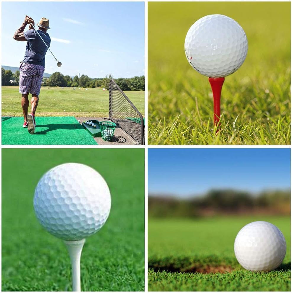 Elevate Your Game with Our Premium Natural Wood Golf Tees - Pack of 100 in Vibrant Mixed Colors, Perfect for All Skill Levels!