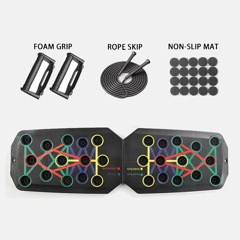 Transform Your Workout with the Ultimate Portable Foldable Push-Up Board Set – Versatile Fitness Equipment for Targeting Chest, Abdomen, Arms, and Back!