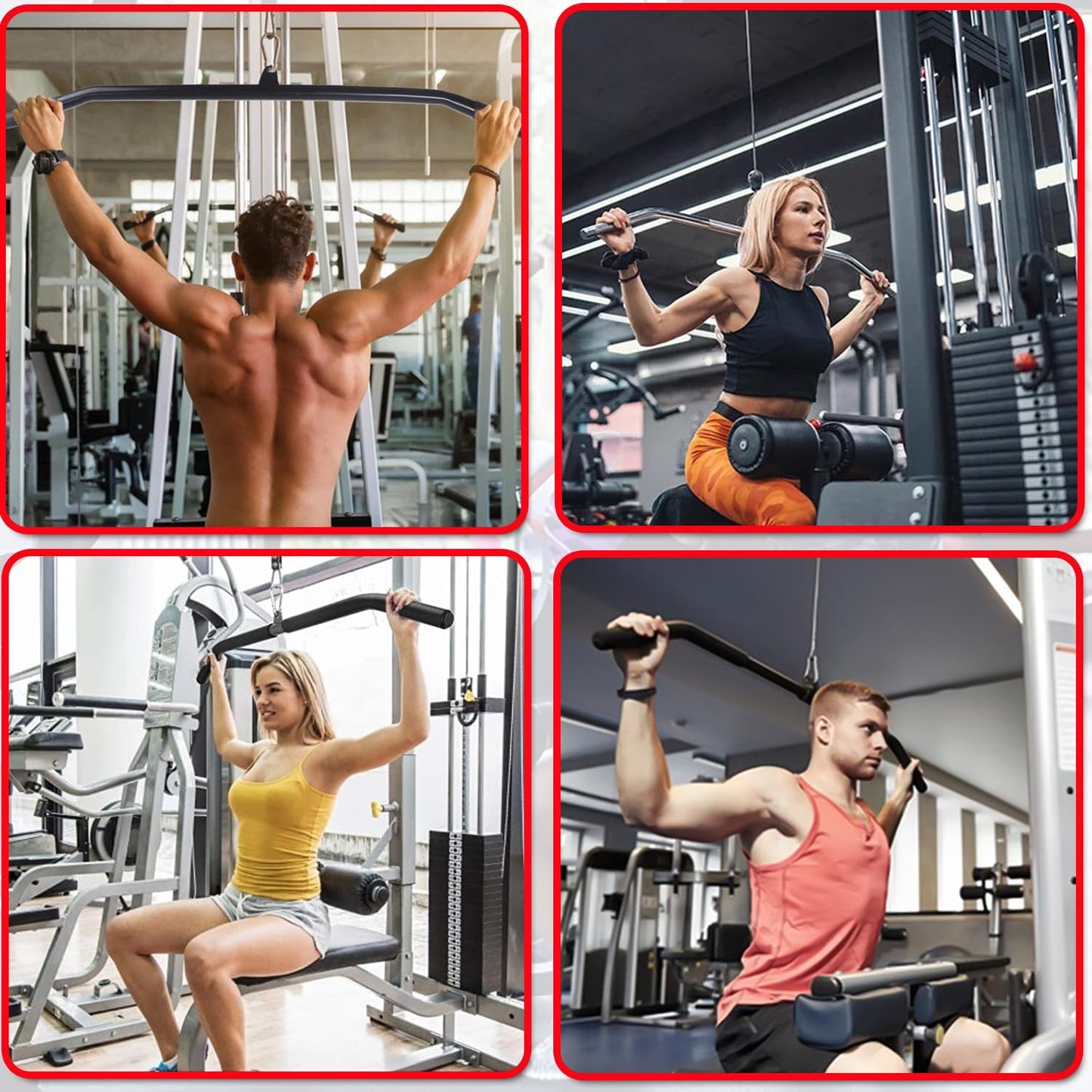 Elevate Your Home Workouts with the Versatile LAT Pulldown Bar - Perfect for Muscle Building and Strength Training