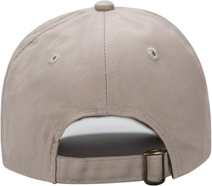 Stylish Khaki Baseball Cap for Kids - Adjustable Washed Cotton Hat for Boys and Girls